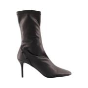 Courrèges Svarta PVC Ankelboots Black, Dam