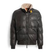 Parajumpers ALF Winter Leather Jacket 24 Gray Black, Herr