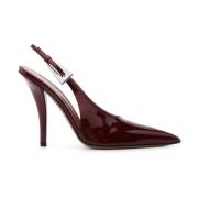 Paris Texas Spetsiga slingback-pumps i Pinot Noir Red, Dam