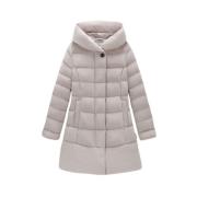 Woolrich Quiltad dunjacka med stor huva Beige, Dam