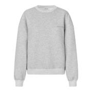 Modström Grå Melange Sweatshirt med Ribbade Detaljer Gray, Dam