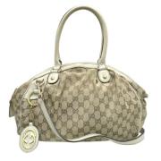 Gucci Vintage Pre-owned Canvas totevskor Beige, Dam