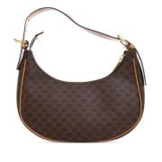 Celine Vintage Pre-owned Tyg axelremsvskor Brown, Dam