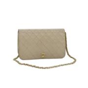 Chanel Vintage Pre-owned Laeder chanel-vskor Beige, Dam