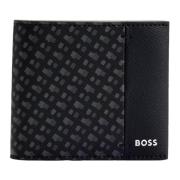 Hugo Boss Monogram Panel Plånbok med Logodetaljer Black, Herr