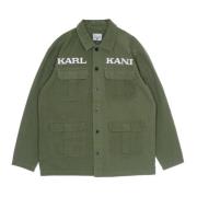 Karl Kani Retro Tvättad Utility Skjortjacka Green, Herr