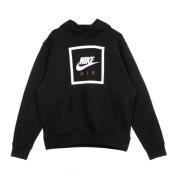 Nike Svart/Vit Herr Hoodie Sweatshirt Black, Herr