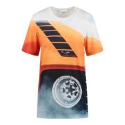 Paco Rabanne Grafiskt Tryck Fast Cars T-shirt Multicolor, Dam