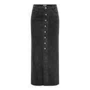 Only Denim Maxi Kjol Höst/Vinter Kollektion Black, Dam