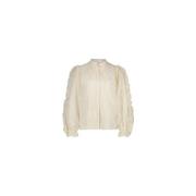 FABIENNE CHAPOT Blommig Broderad Blus White, Dam