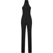 Dondup Jumpsuit i ulltyg med djup halsringning Black, Dam