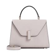 Valextra Nude Läder Crossbody Väska Gray, Dam