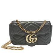 Gucci Vintage Pre-owned Laeder axelremsvskor Black, Dam