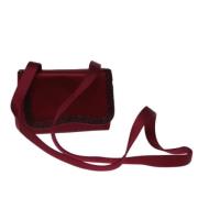 Chanel Vintage Pre-owned Satin chanel-vskor Red, Dam