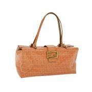 Fendi Vintage Pre-owned Canvas handvskor Orange, Dam