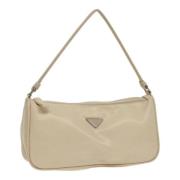 Prada Vintage Pre-owned Nylon prada-vskor Beige, Dam