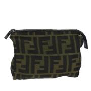 Fendi Vintage Pre-owned Canvas kuvertvskor Brown, Dam