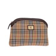 Burberry Vintage Pre-owned Canvas kuvertvskor Beige, Dam