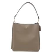 Coach Pre-owned Pre-owned Tyg axelremsvskor Beige, Dam