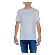 Guess Vit Bomull Rund Hals T-shirt White, Herr