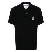 Moschino Broderad Björn Polo Svart Black, Herr