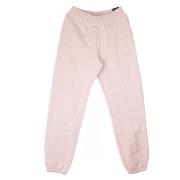 Nike Champagne/Vit Fleece Tracksuit Byxor Pink, Dam