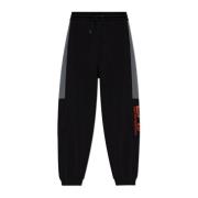 Emporio Armani EA7 Sweatpants med broderad logotyp Black, Herr