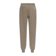 Chloé Sweatpants med logotyp och sammet finish Green, Dam