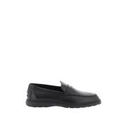 Tod's Läderloafers med Präglad Monogramdetalj Black, Herr