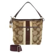 Coach Pre-owned Pre-owned Canvas handvskor Brown, Dam