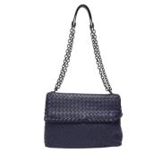 Bottega Veneta Vintage Pre-owned Laeder axelremsvskor Blue, Dam