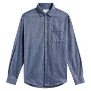 Portuguese Flannel Indigo Skjorta med Urea Knappar Blue, Herr