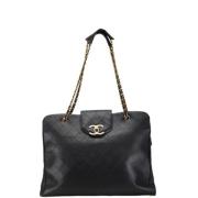 Chanel Vintage Pre-owned Tyg chanel-vskor Black, Dam