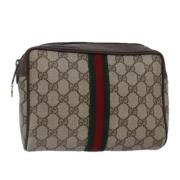 Gucci Vintage Pre-owned Laeder kuvertvskor Beige, Dam