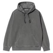 Carhartt Wip Tungt Borstat Bomullsweatshirt Grafit Gray, Herr