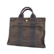 Hermès Vintage Pre-owned Canvas handvskor Gray, Dam