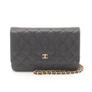 Chanel Vintage Pre-owned Laeder plnbcker Black, Dam