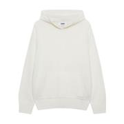 Msgm Vit Stickad Tröja Sweater Aw24 White, Dam