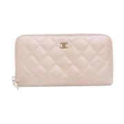 Chanel Vintage Pre-owned Laeder plnbcker Beige, Dam