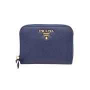 Prada Vintage Pre-owned Laeder plnbcker Blue, Dam