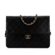 Chanel Vintage Pre-owned Laeder crossbodyvskor Black, Dam