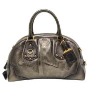 Prada Vintage Pre-owned Laeder handvskor Gray, Dam