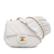 Chanel Vintage Pre-owned Laeder axelremsvskor White, Dam