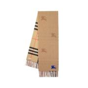 Burberry Kashmir Logo Sjal i Beige Sand Beige, Unisex