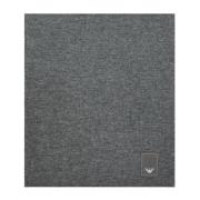 Emporio Armani Stickad Ull Logo Patch Halsduk Gray, Herr