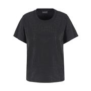 Emporio Armani Avslappnad Bomull T-shirt Black, Dam