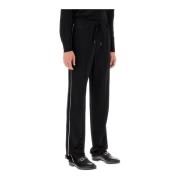 Tom Ford Kontrast Sida Viskos Joggers Black, Herr