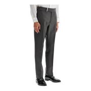 Tom Ford Slim Fit Ull Mohair Byxor Gray, Herr