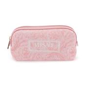 Versace Barocco Jacquard Beauty Case med Vintage Logo Pink, Dam