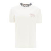 Golden Goose Broderad Crewneck T-shirt White, Dam